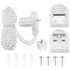 ECSiNG Kit di riparazione per tende a rullo da 25 mm, in plastica, con morsetto, giunto per tende a rullo, accessorio per catena di perline per rullo da 25 mm, bianco
