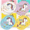 Kamaca, set di 4 asciugamani magici, 100% cotone, cotone, Set da 8 pezzi (= 8 pezzi) Unicorno fumetto, ca. 30 cm x 30 m