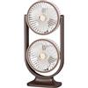 Fbinys Ventilatore da scrivania, ricaricabile tramite USB, ventola di raffreddamento silenziosa, portatile a doppia testa, per casa, all'aperto, viaggi, scuola, 14 x 9,5 x 30 cm, marrone, viola