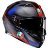 Agv Casco Moto Integrale Agv K3 STRIGA Opaco Nero Blu Rosso