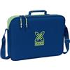 Safta Monaco NorTH - Portafogli Extrascolastiche, Valigetta portatodo, Tracolla comoda e versatile, qualità e resistenza, 38 x 6 x 28 cm, Blu navy, M, Casual