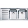 Franke Lavello da Incasso Semifilo Filotop 2 Vasca con Gocciolatoio a Sinistra Inox 116 x 51 Neptune Semifilo Filotop NEX 221 Franke 127.0059.719 85863267