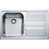 Franke Lavello da Incasso 1 Vasca con Gocciolatoio a Destra Inox Logica Line LLX 611 79 x 50 Franke 101.0085.772 85863802