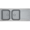 Franke Lavello da Incasso Tectonite 2 Vasche con Gocciolatoio Reversibile Grigio 116 x 50 Franke KID 621-116 WWK REV NTH WRO GY 143.0653.612
