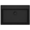 Franke Lavello da Incasso Fragranite Monovasca 76 x 51 cm con Banco Miscelatore Maris Black Matt Nero opaco Franke MRG 610-72 TL 114.0661.666