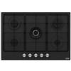 Franke Piano Cottura da Incasso 75 cm 5 Fuochi Gas con Doppia Corona Griglie Smaltate Nero Smart 750 Franke FHSM 755 4G DC ON E - 106.0670.111