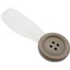 Fermatende calamita Mini Clip Botton in legno tortora 2 pz