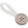 Fermatende calamita Mini Clip Botton in legno bianco antico 2 pz