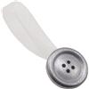 Fermatende calamita Mini Clip Botton in legno argento 2 pz