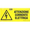Segnaletica di sicurezza pericolo "Attenzione corrente elettrica" 31 x 14 cm