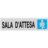 Altro Targa adesiva "Sala d`attesa" vinile rigido 4 x 15 cm grigia