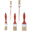 Set di pennelli assortiti piatti e tondi 5 pz