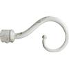 Terminale bastone tenda Ricciolo in alluminio avorio Ø 20 mm 1 pz