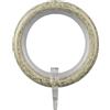Anello in ferro per bastone tenda avorio e oro 27 mm 8 pz