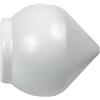 Terminale bastone tenda Bulbo in alluminio bianco Ø 20 mm 2 pz