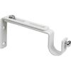 Supporto bastone tenda a piattina Ø 2 x L 11-15 cm bianco