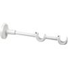 Supporto bastone tenda doppio Ø 2 x L 20 cm bianco