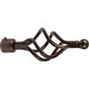 Terminale bastone tenda Ciorciola in ferro bronzo Ø 20 mm 1 pz