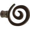 Terminale bastone tenda Spirale in alluminio bronzo Ø 20 mm 1 pz