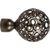 Terminale bastone tenda Boccia in ferro bronzo Ø 20 mm 1 pz