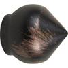 Terminale bastone tenda Bulbo in alluminio nero Ø 20 mm 2 pz