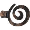 Terminale bastone tenda Spirale in alluminio nero Ø 20 mm 1 pz