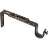 Supporto bastone tenda a piattina Ø 2 x L 11-15 cm nero/rame
