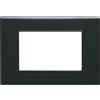 Altro Placca Evolution Carrè Line per scatole rettangolari 3 moduli nero