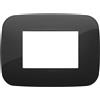 Vimar Arké placca Round 3M colore nero