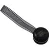 Fermatende calamita Mini Clip Striata in plastica nero 2 pz
