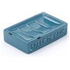 Portasapone bagno Vivienne in ceramica blu