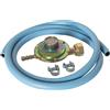 Kit tubo gas Ø 8 mm x 13 mm x 150 cm con regolatore di flusso e fascette