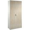 Mobile multiuso con doppia anta 4 ripiani regolabili 195x90x45 cm rovere