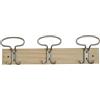 Portabito tre posti in abete rovere sbiancato h. 70 x 420 mm