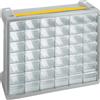 Cassettiera porta minuteria Poker 42 grigio e trasparente