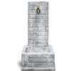 Fontana da giardino Vedovella Verona in cemento grigio H 76 cm