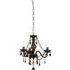 Trio sospensione Luster 3 luci acrilico nero 40 cm