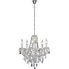 Lampadario classico Luster 5 luci acrilico trasparente Ø 52 cm E14 40 W