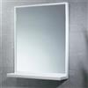 Specchio 45 x 60 cm con mensola bianco