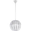 Trio sospensione Pumkin a listelli metaclilati trasparente-bianco 3 forme 30 cm