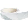 Bordo per top cucina preincollato marmo bianco venato 44x5000 mm
