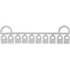 Scorrevole per binario tenda universale in PVC bianco 20 pz