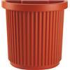 Vaso a semicerchio Egeo 50x26x48 cm in plastica terracotta