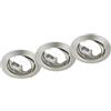 Faretti da incasso kit Jura orientabile acciaio Ø 8,3 cm 3 pz