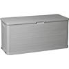 Baule da esterno Mulibox Woody`s in polipropilene 56x117x45 cm grigio