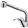Rubinetto cucina monocomando canna alta con doccetta Kiara cromo