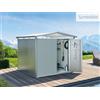 Casetta da giardino Biohort in metallo Panorama sp. 0,5 mm argento 6,6 m² 2p