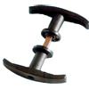 Maniglia per porte basculante nera 25 x 80 mm