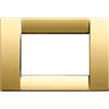 Vimar Idea placca Classica 3M metallo pressofuso colore oro lucido