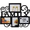 Cornice multifoto da parete Family nera 4 posti